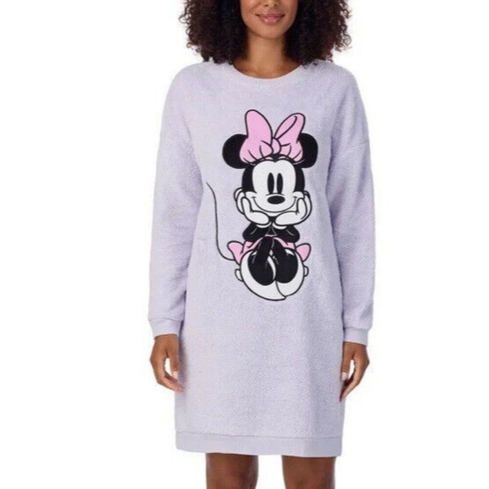 NWT Disney Minnie Mouse Plush Lounger Purple Size Small